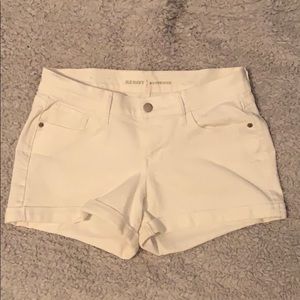 white old navy boyfriend jean shorts. size 2.